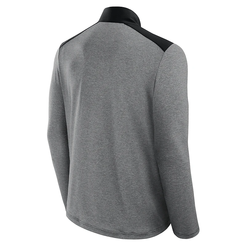 Veste unisexe à fermeture éclair ton sur Front Office Kansas City Chiefs noire/gris chiné Fanatics