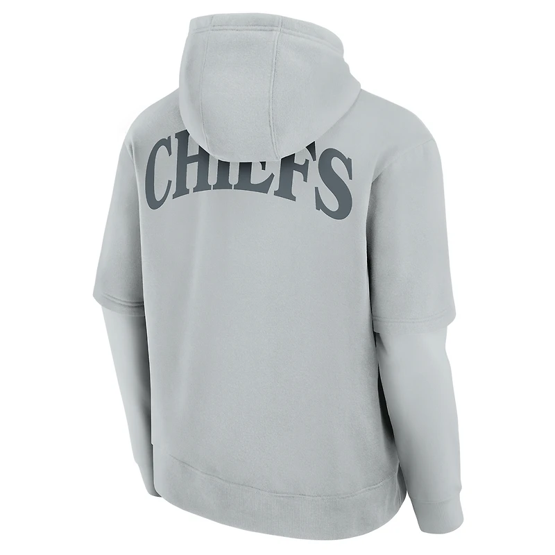 Sweat à capuche unisexe Fanatics gris Kansas City Chiefs Elements Sleek