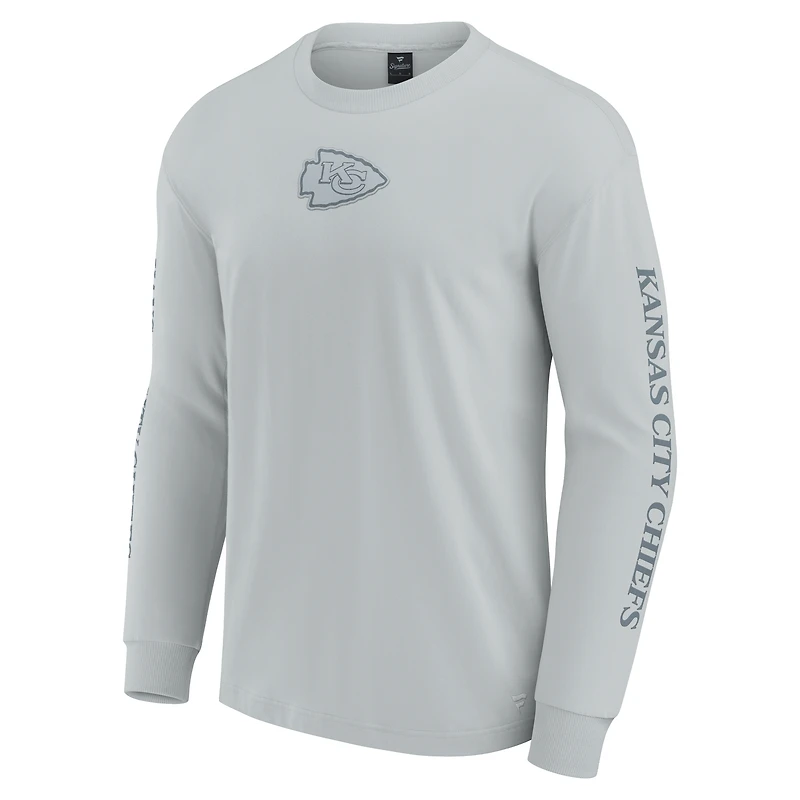 Unisex Fanatics Gray Kansas City Chiefs Elements Strive Long Sleeve T-Shirt
