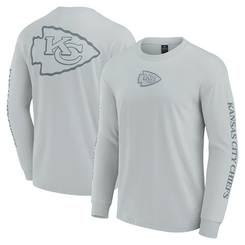 Unisex Fanatics Gray Kansas City Chiefs Elements Strive Long Sleeve T-Shirt