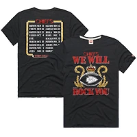 T-shirt unisexe Hommage Charcoal Kansas City Chiefs 2026 NFL Calendar Queen Tri-Blend
