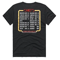 T-shirt unisexe Hommage Charcoal Kansas City Chiefs 2026 NFL Calendar Queen Tri-Blend