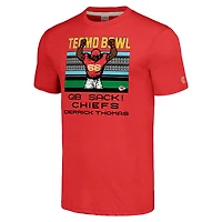 Unisex Homage Derrick Thomas Red Kansas City Chiefs Tecmo Bowl Retired Player Graphic Tri-Blend T-Shirt