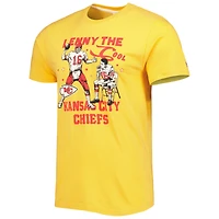 Unisex Homage Len Dawson Gold Kansas City Chiefs Caricature Retired Player Tri-Blend T-Shirt