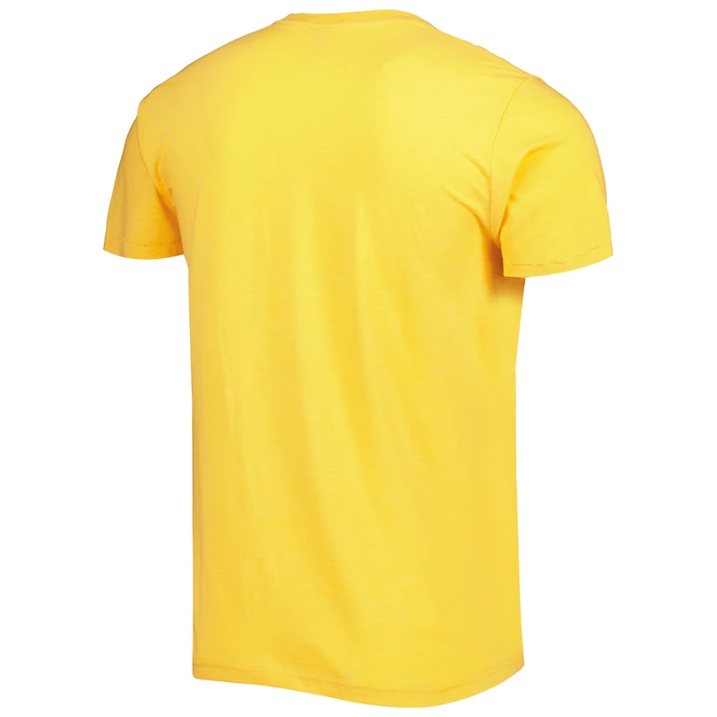 Unisex Homage Len Dawson Gold Kansas City Chiefs Caricature Retired Player Tri-Blend T-Shirt