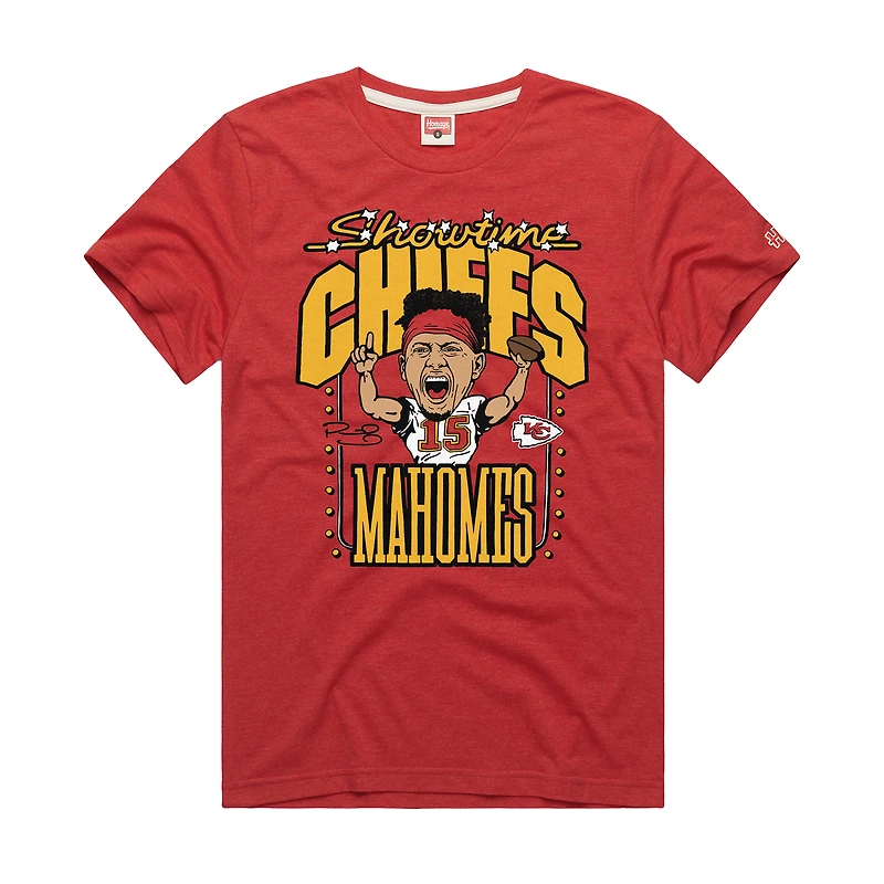 Unisex Homage Patrick Mahomes Red Kansas City Chiefs Caricature Player Graphic Tri-Blend T-Shirt