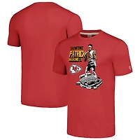 T-shirt unisexe hommage à Patrick Mahomes, joueur des Kansas City Chiefs, rouge, en mélange de trois matières