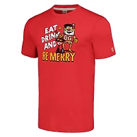 T-shirt unisexe à trois mélanges pour les vacances des Chiefs de Kansas City, hommage rouge