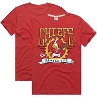 T-shirt unisexe rouge Homage x The Simpsons, tri-blend, Kansas City Chiefs