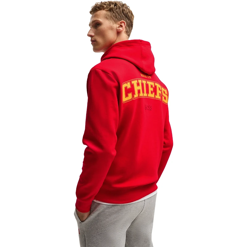 Sweat à capuche unisexe rouge Woodson Tri-Blend des Kansas City Chiefs de Hugo Boss