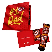 Unisex Rock Em Socks  Red Kansas City Chiefs #1 Dad Gift Card Socks