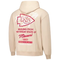 Sweat à capuche unisexe en polaire The Wild Collective Cream Kansas City Chiefs