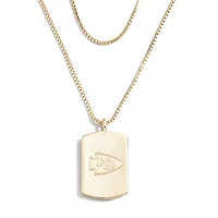 WEAR by Erin Andrews x Baublebar Kansas City Chiefs Collier en or avec étiquette de chien