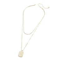 WEAR by Erin Andrews x Baublebar Kansas City Chiefs Collier en or avec étiquette de chien