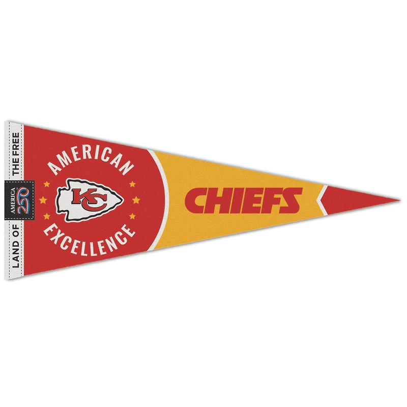 Fanion premium WinCraft Kansas City Chiefs 12" x 30" America 250
