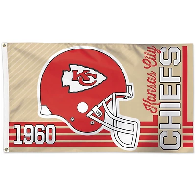 WinCraft Kansas City Chiefs 3' x 5' Established Deluxe - Drapeau simple face