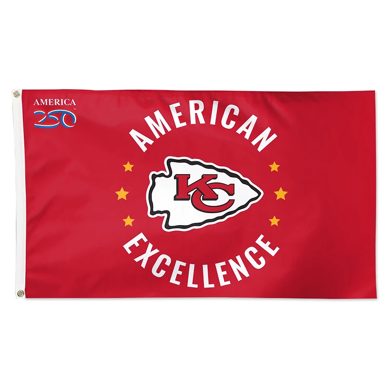 WinCraft Kansas City Chiefs 3' x 5' One-Sided America 250 Deluxe Flag