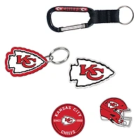Lot de 5 porte-clés et aimants pour réfrigérateur WinCraft Kansas City Chiefs