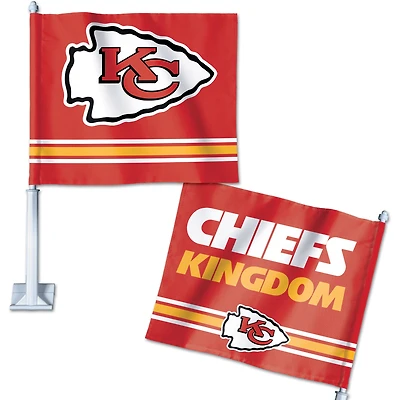 Drapeau de voiture WinCraft Kansas City Chiefs à slogan double face