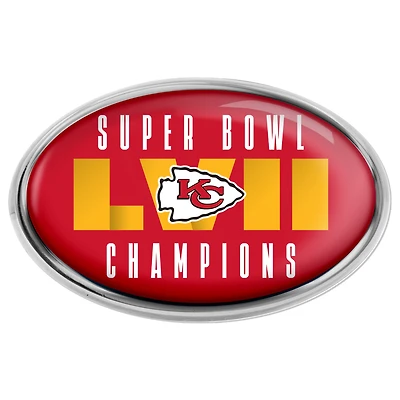 WinCraft Kansas City Chiefs Super Bowl LVII Champions Métal Auto Emblème