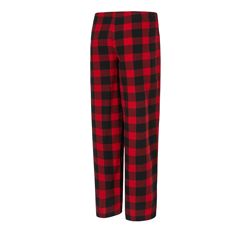 Ensemble pyjama en flanelle Concepts Sport rouge/noir Kansas City Chiefs Avondale pour femme : t-shirt et pantalon