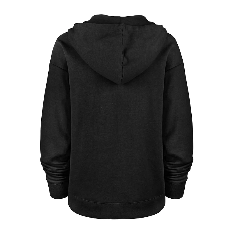 Women's '47 Black Kansas City Chiefs Color Rise Kennedy Pullover Hoodie