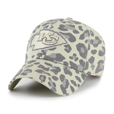 Women's '47  Gray Kansas City Chiefs Bagheera Clean Up Adjustable Hat