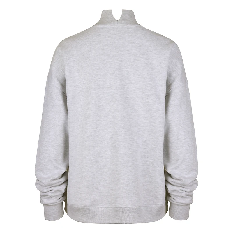 Women's '47  Gray Kansas City Chiefs Subtle Muse Mock Neck Sweatshirt