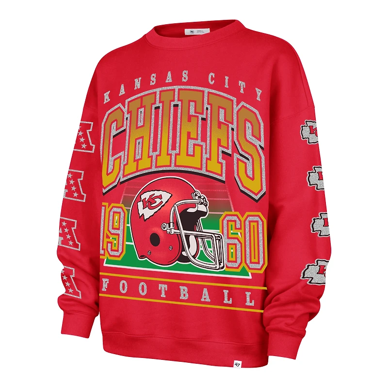 Sweat-shirt oversize rouge « 47 » des Kansas City Chiefs pour femme