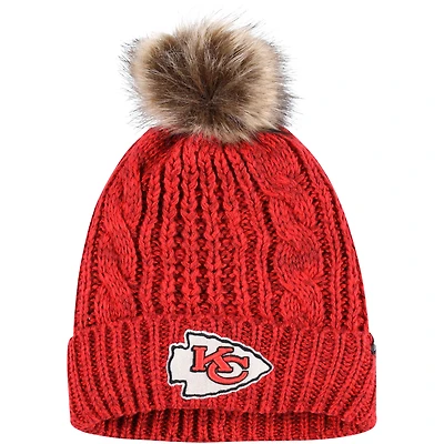 Bonnet en tricot à revers Meeko '47 rouge Kansas City Chiefs pour femme avec pompon