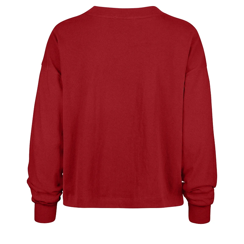 T-shirt court à manches longues pour femme « 47 » rouge Kansas City Chiefs Muse Sydney