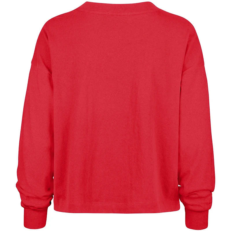 Women's '47 Red Kansas City Chiefs Outreach Oversized Long Sleeve T-Shirt
