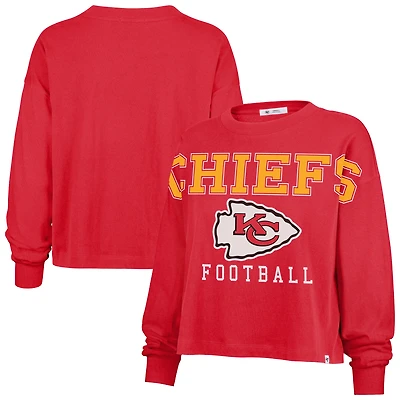 T-shirt oversize à manches longues pour femme, modèle rouge « 47 » des Kansas City Chiefs, Outreach