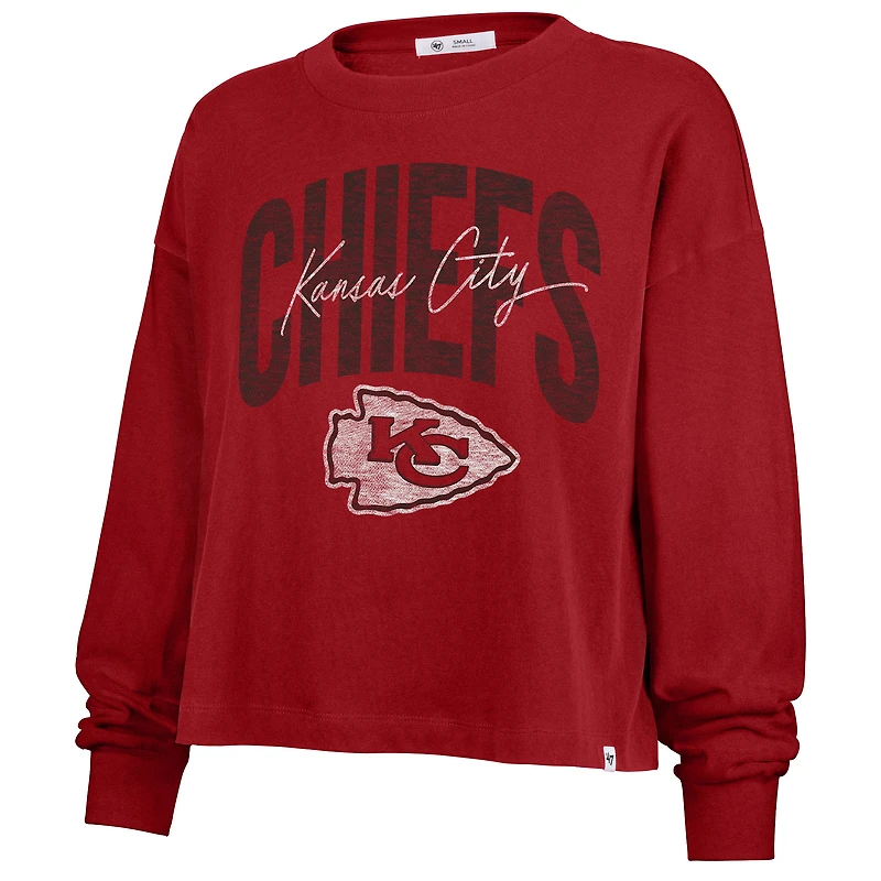 Women's '47 Red Kansas City Chiefs Plus Muse Sydney Long Sleeve T-Shirt