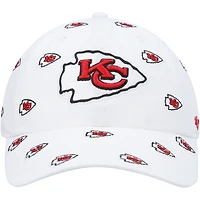 Casquette ajustable blanche Kansas City Chiefs « Confetti Clean Up » n° 47 pour femmes