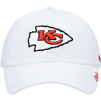 Women's '47 White Kansas City Chiefs Miata Clean Up Logo Adjustable Hat