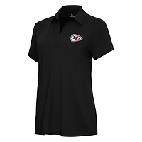 Polo col V Era noir Antigua pour femme des Kansas City Chiefs