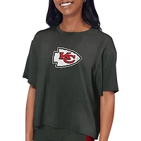 Women's Certo Charcoal Kansas City Chiefs Cropped T-Shirt