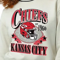 Women's Champion  Cream Kansas City Chiefs Reverse Weave Fleece Sweatshirt