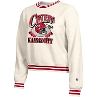Women's Champion  Cream Kansas City Chiefs Reverse Weave Fleece Sweatshirt