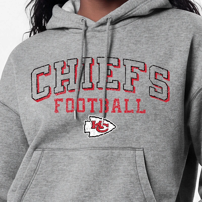 Women's Champion Gray Kansas City Chiefs Triumph Tri-Blend Hoodie