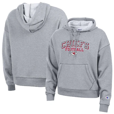 Women's Champion Gray Kansas City Chiefs Triumph Tri-Blend Hoodie