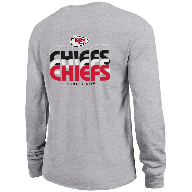 Women's Champion Heather Gray Kansas City Chiefs Core Long-Sleeve T-Shirt