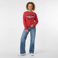 Women's Champion  Red Kansas City Chiefs Powerblend Fleece Sweatshirt