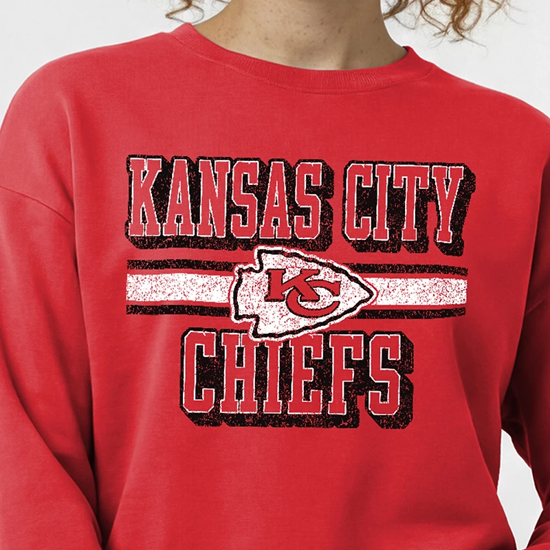 Women's Champion  Red Kansas City Chiefs Powerblend Fleece Sweatshirt