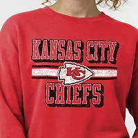 Women's Champion  Red Kansas City Chiefs Powerblend Fleece Sweatshirt