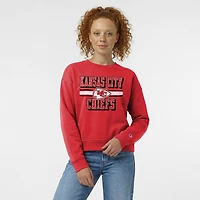 Women's Champion  Red Kansas City Chiefs Powerblend Fleece Sweatshirt