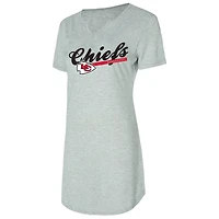 Chemise de nuit en tricot pour femme Concepts Sport Gray Kansas City Chiefs