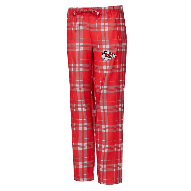 Women's Concepts Sport Heather Gray/Red Kansas City Chiefs Regulate Plaid Tank Top & Pants Sleep Set