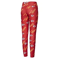 Women's Concepts Sport Red Kansas City Chiefs Breakthrough Allover Print Knit Sleep Leggings